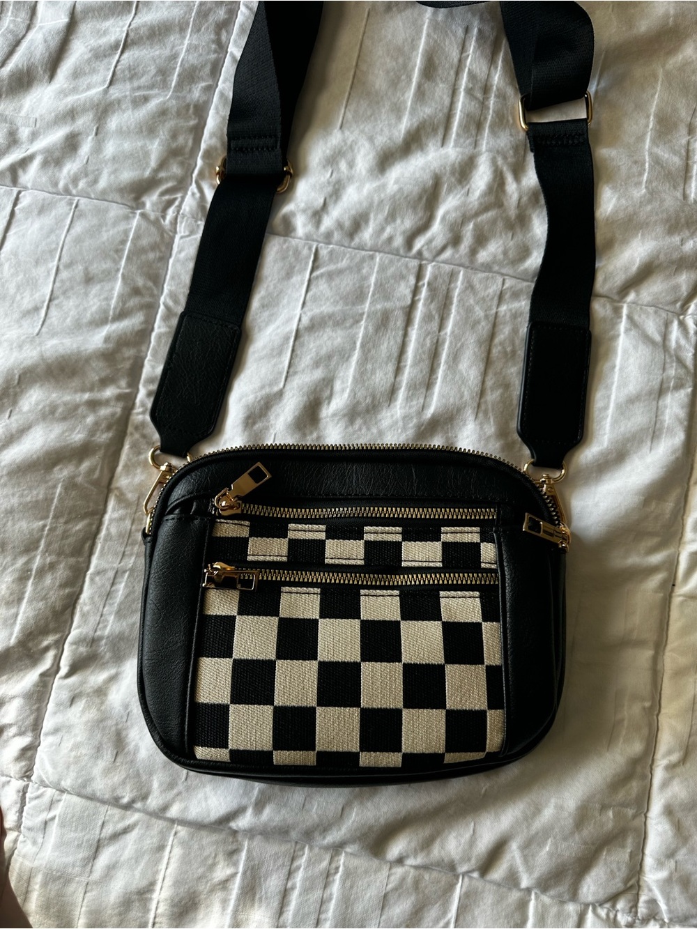 Checker Crossbody Bag